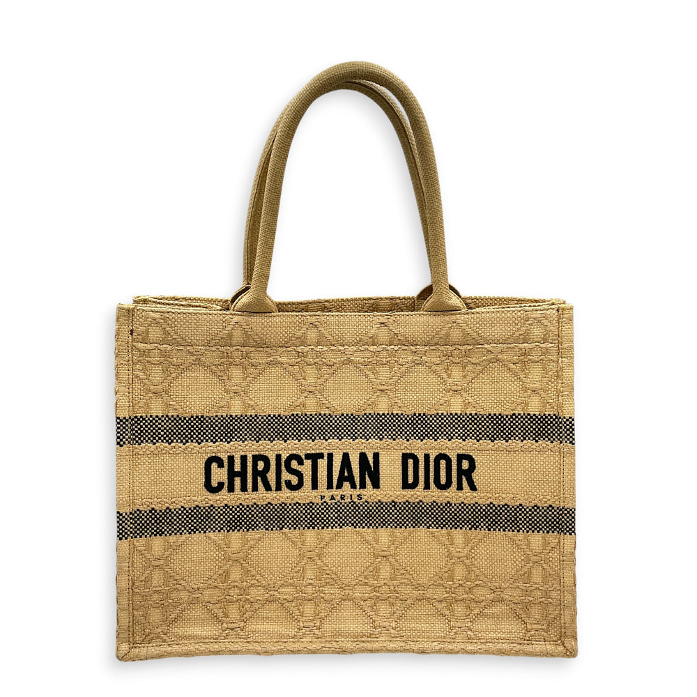 Dior Book Tote Beige Top Handle Bag in Raffia