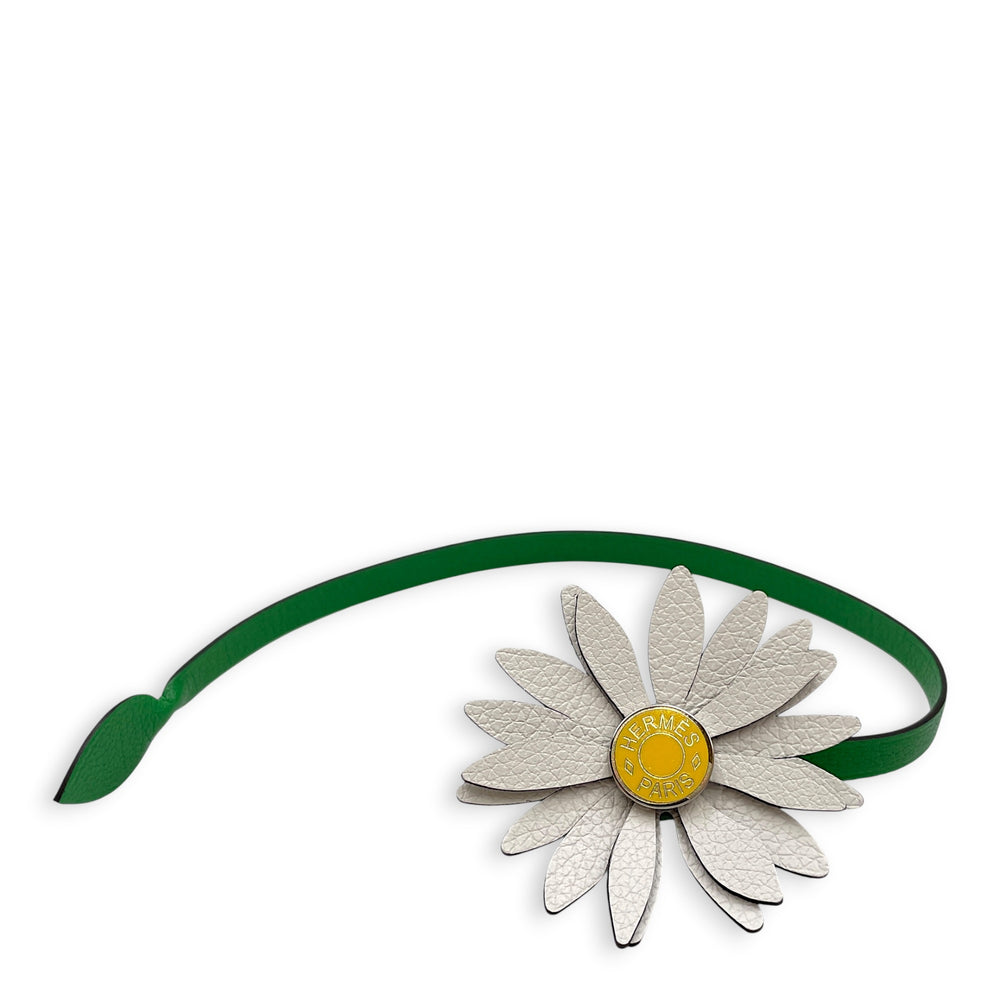 Hermès Marguerite Charm  New white/Bambou/Jaune de Naples Bag Accessory in Evercolor/Chevre Mysore Palladium hardware