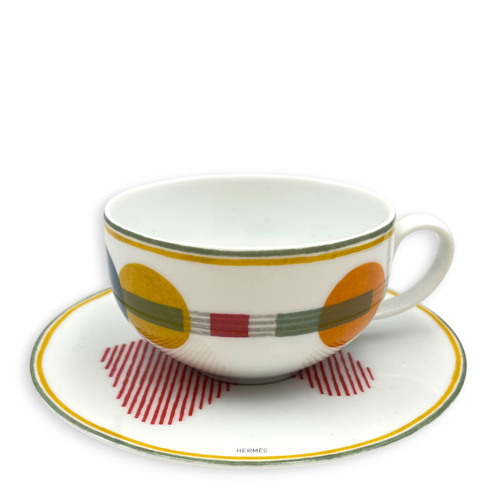 Hermès Saut Hermes Tea Cup & Saucer Multi-colour Porcelaine